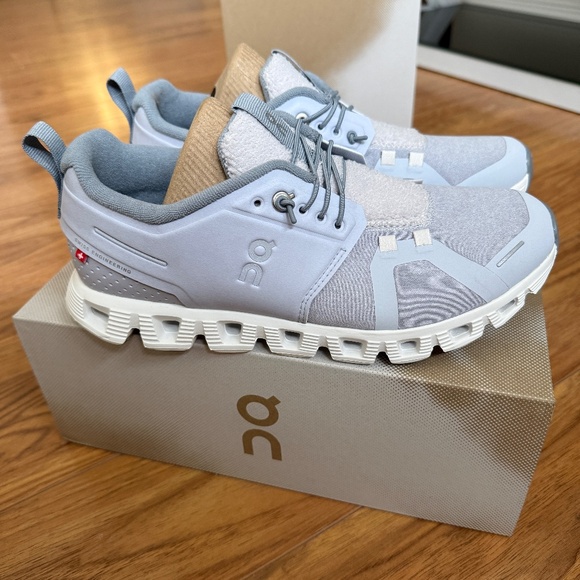 On Cloud 5 Terry – Women’s 8.5 – Heather/White – Brand New - Picture 2 of 8